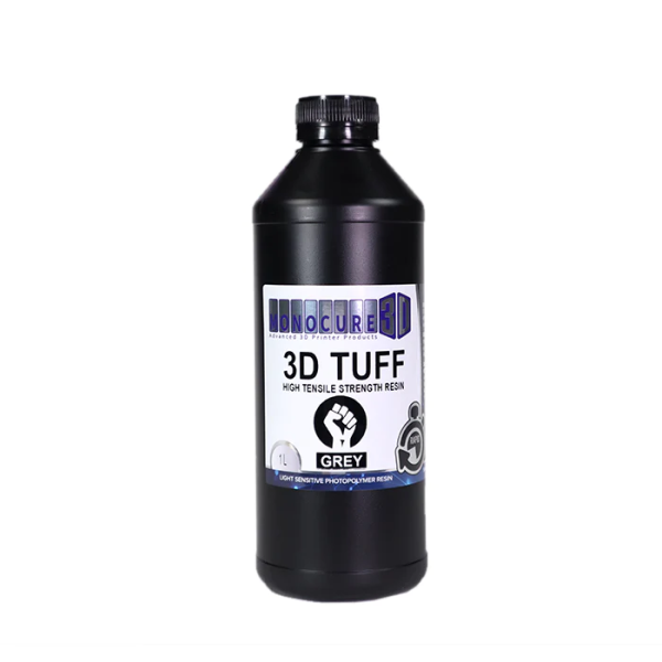 Monocure 3D TUFF™ Resin Flasche aufrecht, Flaschen Farbe schwarz, Resin Farbe weiß, Größe 1 Liter