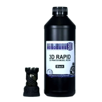 Monocure 3D Rapid Model Resin Bottle standing, bottle color black, resin color black, size 1 Litre