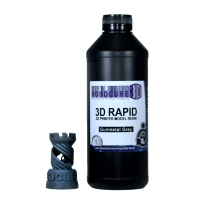 onocure 3D Rapid Model Resin Bottle standing, bottle color black, resin color gunmetal grey, size 1 Litre